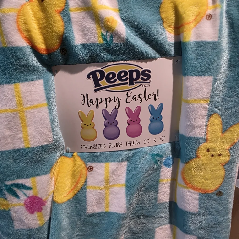 Peeps Easter Plush Throw Blanket -NWT